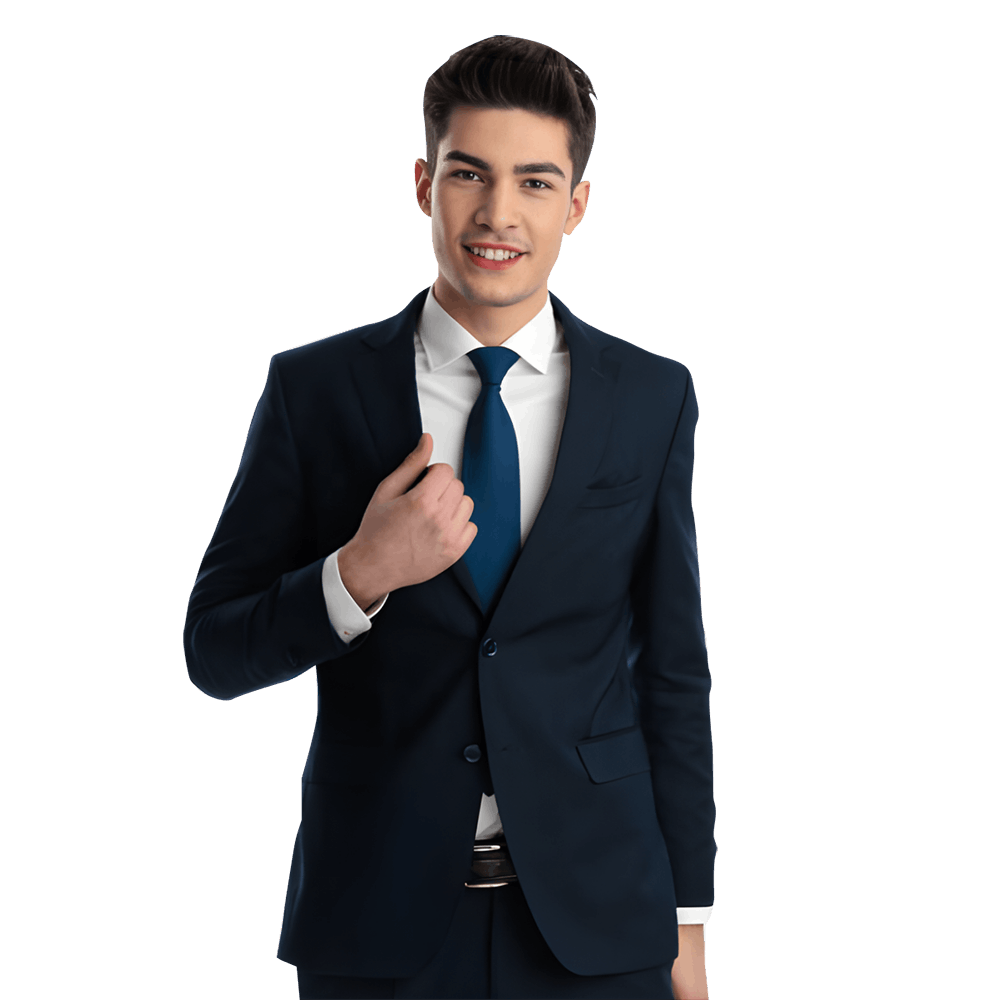 Navy Slim Suit Image